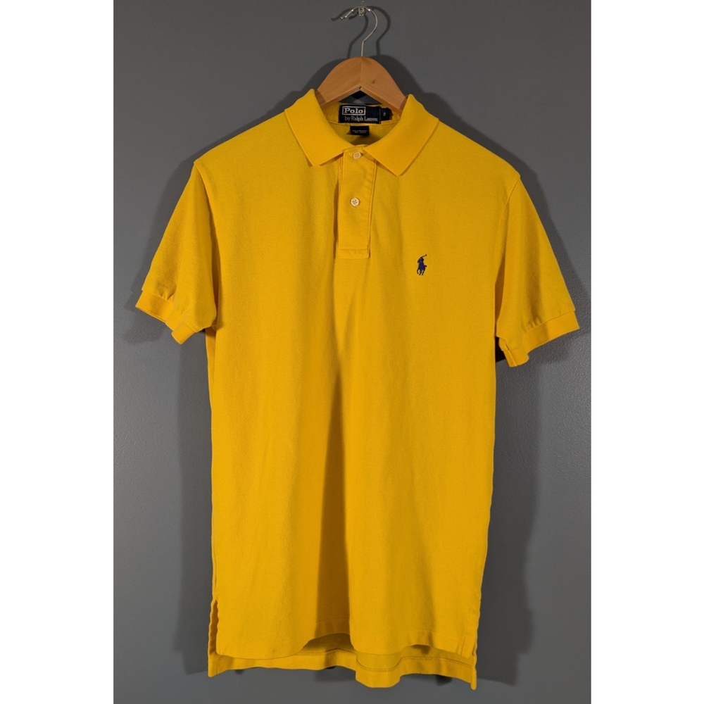 Polo by Ralph Lauren Men's Small Yellow Classic Short Sleeve Polo Collar Shirt